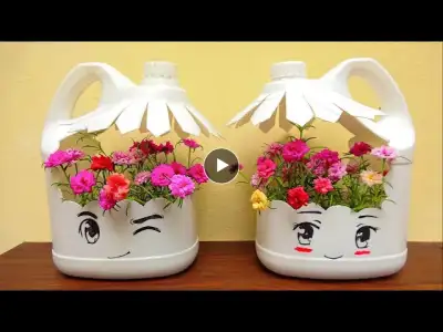 Amazing Plant Pots Ideas, Recycle Plastic Container Into Beautiful Flower Pots for Small Garden