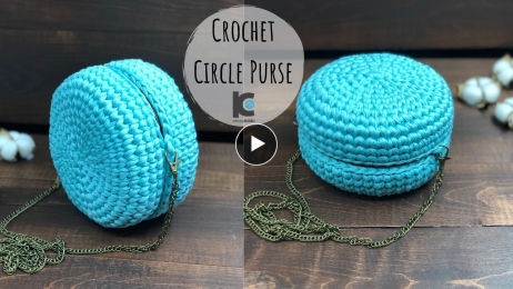 Crochet Circle purse ( Written pattern & Tutorial )