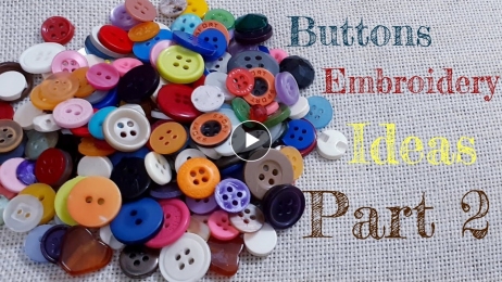 Hand embroidery | Buttons embroidery ideas part 2| unique stitching ideas for dress