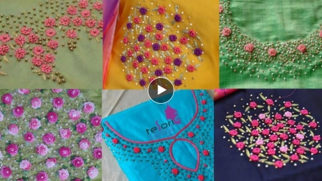 Handmade Embroidery Design | Bullion rose | Simple Embroidery Designs Ideas For Beginners