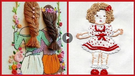 Hand Embroidery Designs Ideas For Babies And Kids// Doll Hand Embroidery Patterns