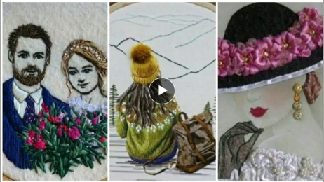 Unique And Outstanding Hand Embroidery Designs Ideas / Hairstyle Embroidery / 3d hair embroidery