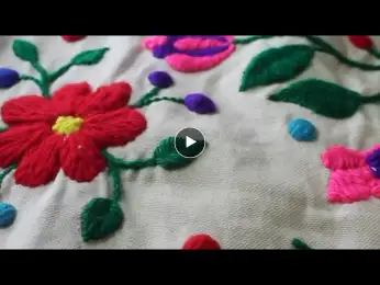 14- FABRIC FOR Mexican Embroidery Beginners