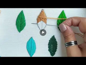 5 types of leaf filling stitches for beginners/Easy and Simple Stitches