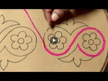 Hand embroidery new border line nakshi kantha stitch tutorial