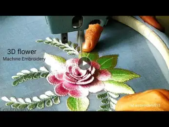 3D Flower Embroidery Design Machine Embroidery Straight stitch industrial zigzag machine