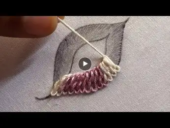 Marvelous leaf hand embroidery|hand embroidery design|how to start embroidery|embroidery channel