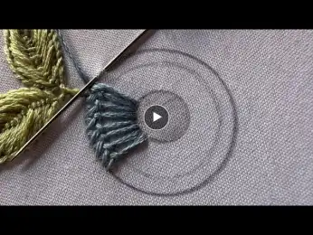 Beautiful hand embroidery flower design|hand embroidery design|how to start hand embroidery