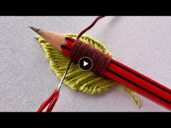 Gorgeous 3D leaf hand embroidery|latest leaf hand embroidery|kadhai design