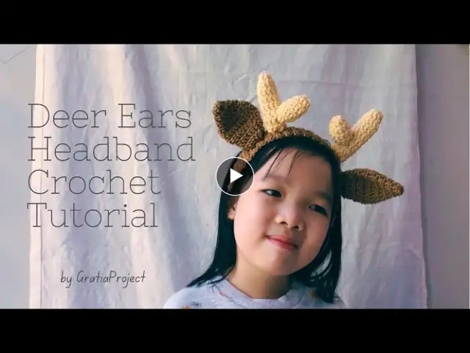 Deer Ears Christmas Headband Crochet Tutorial