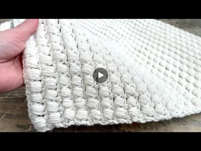 How to crochet a blanket - puff stitch | beginner friendly | how to crochet | free pattern