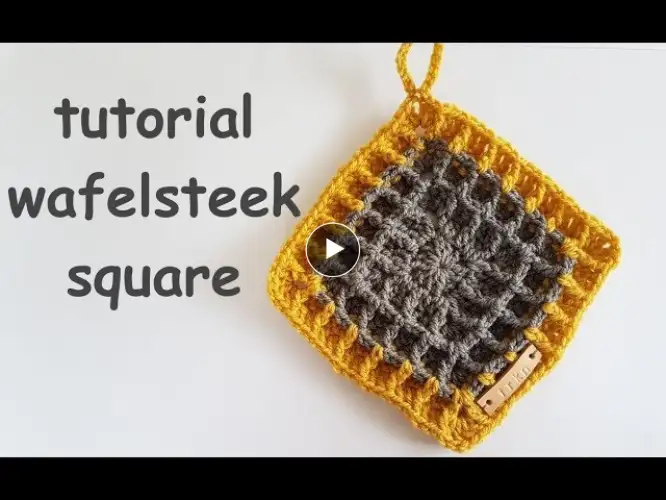 Tutorial wafelsteek square // waffle stitch crochet
