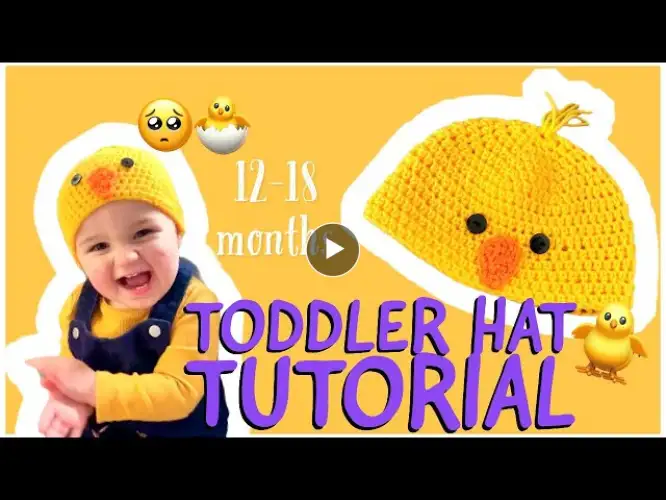 QUICK AND EASY CROCHET CHICK TODDLER HAT | DIY EASY BEGINNER FRIENDLY TUTORIAL