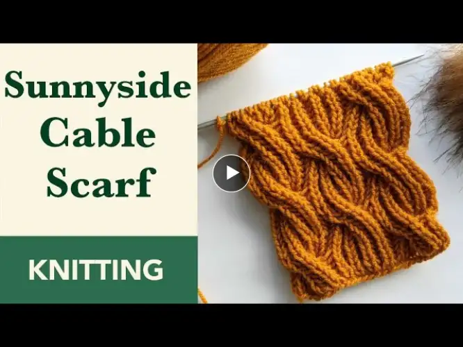 Cable Knit Scarf. Brioche Knitting. Brioche Knit Scarf.