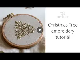 FREE PDF Christmas tree pattern - hand embroidery for beginners
