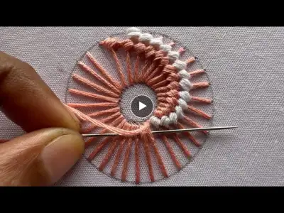 Beautiful hand embroidery design|how to start hand embroidery design|latest kadhai design