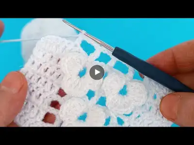 Look how beautiful it is! Flowery crochet pattern. New crochet designs