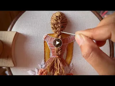 Girl and hair embroidery || Doll embroidery tutorial || Embroidery for beginners - Let’s Explore