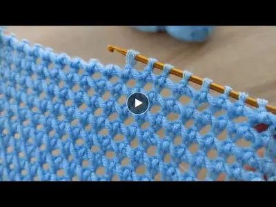 Super Very Easy Tunisian Knitting Model ✔ Çok Kolay Çok Gösterişli Tunus İşi Örgü Modeli Yapımı
