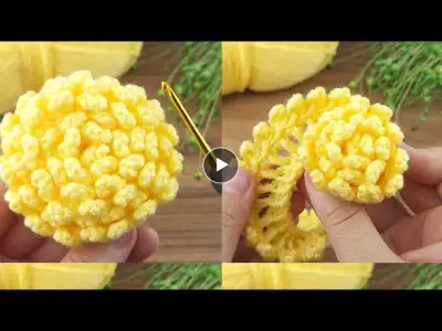 Make your loved ones happy! How to make a very easy Tunisian crochet rose #crochet #knitting
