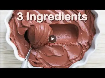 THE ULTIMATE CREAMY & SMOOTH CHOCOLATE FROSTING / FILLING - 3 Ingredient Easy Recipe - Baking Cherry
